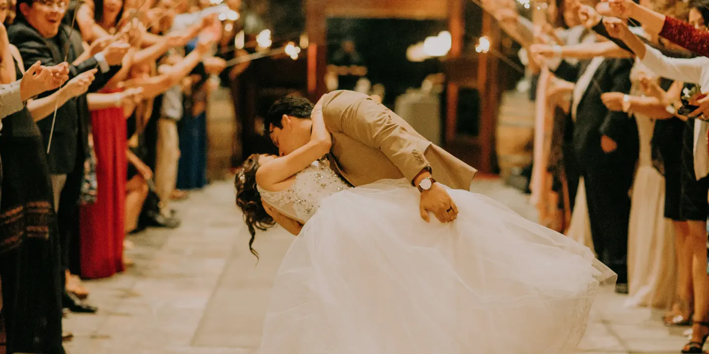 wedding kiss