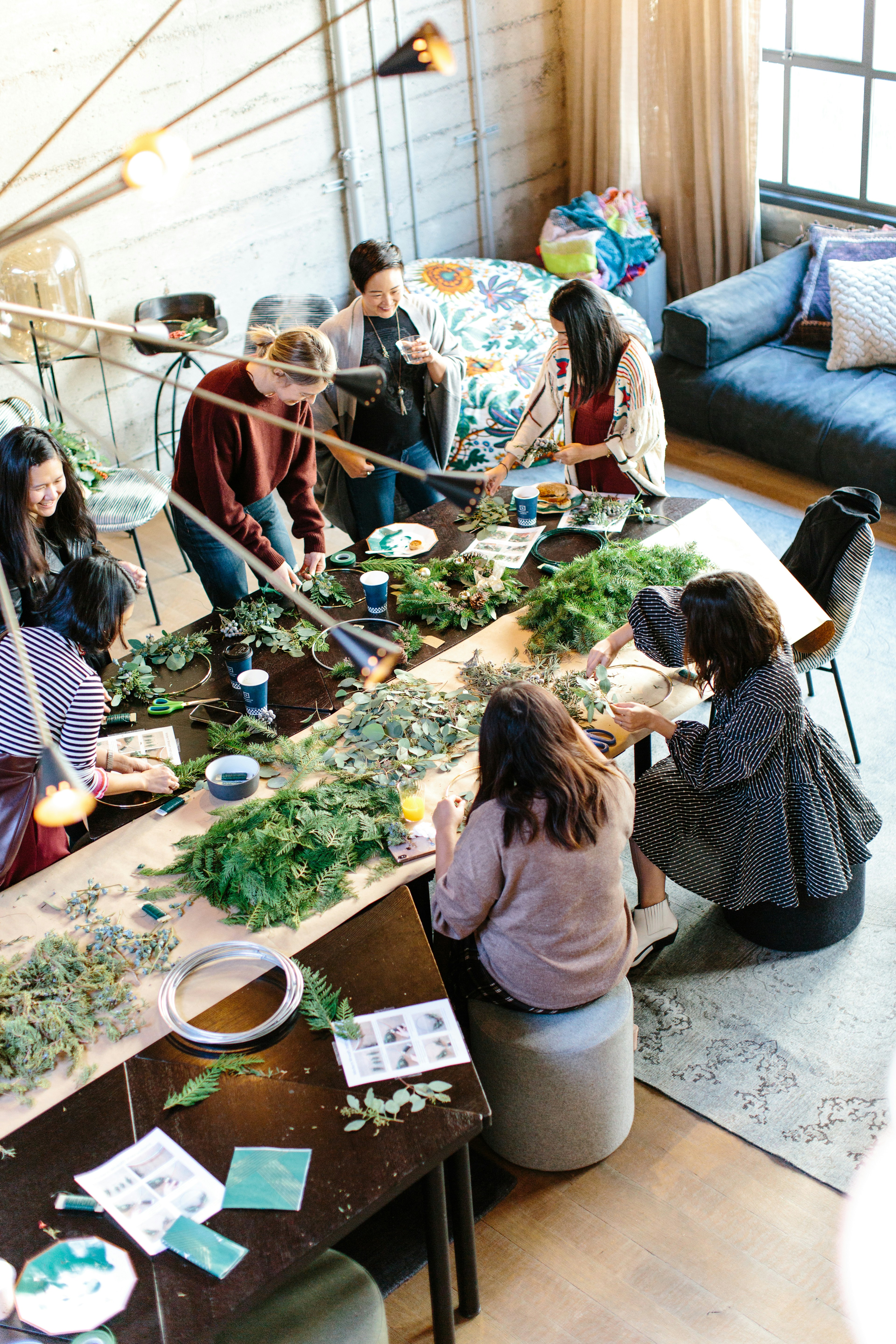 wreath making
