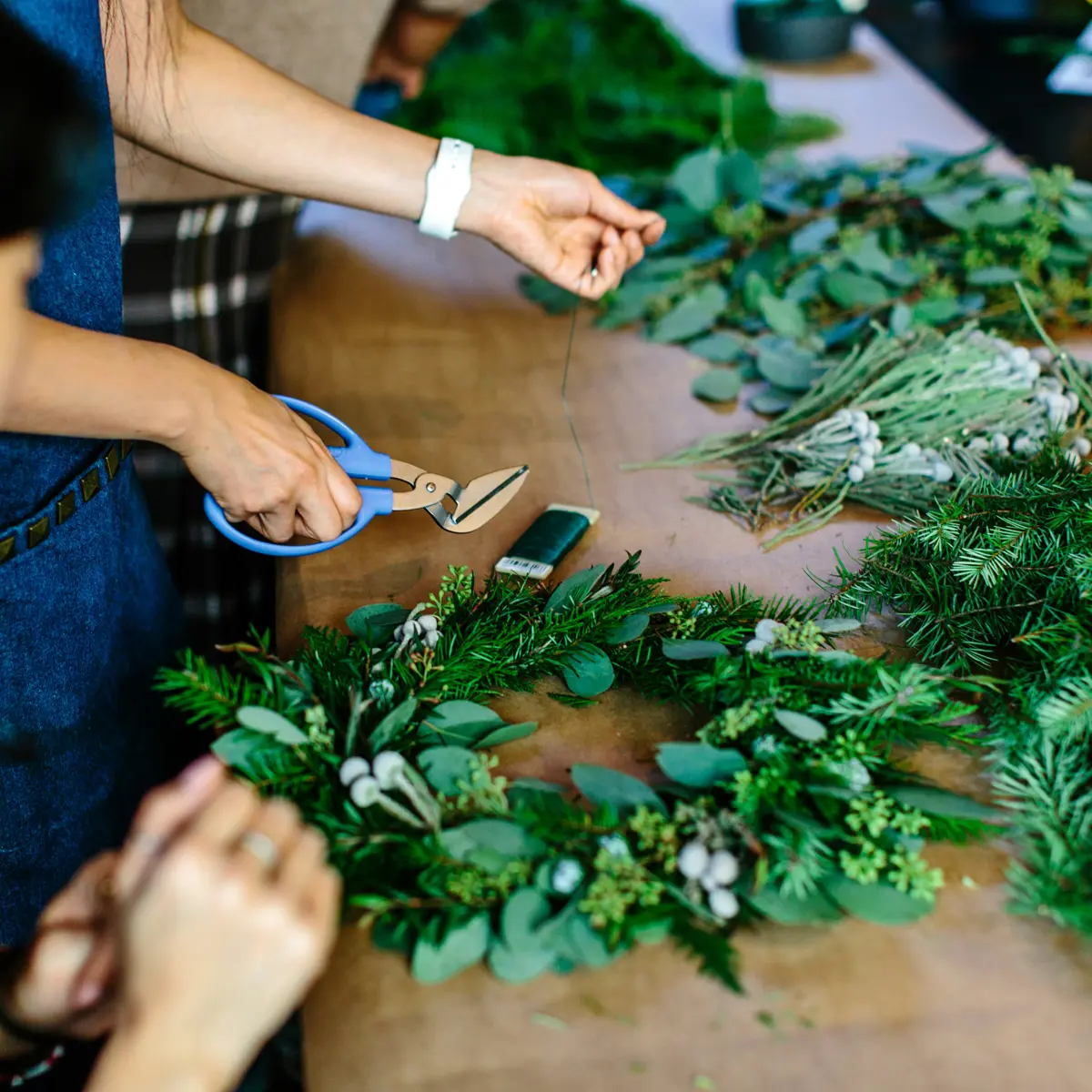 wreath making