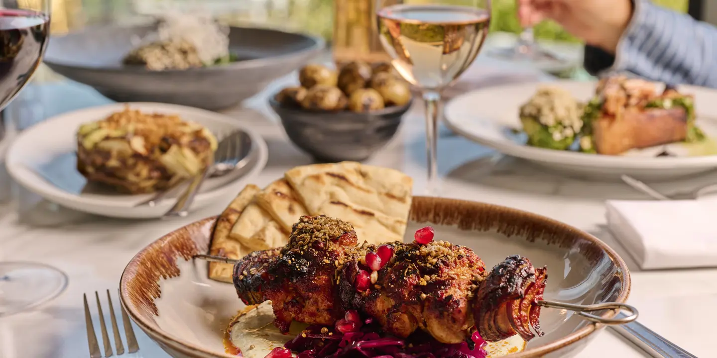 Rose harissa chicken brochette
