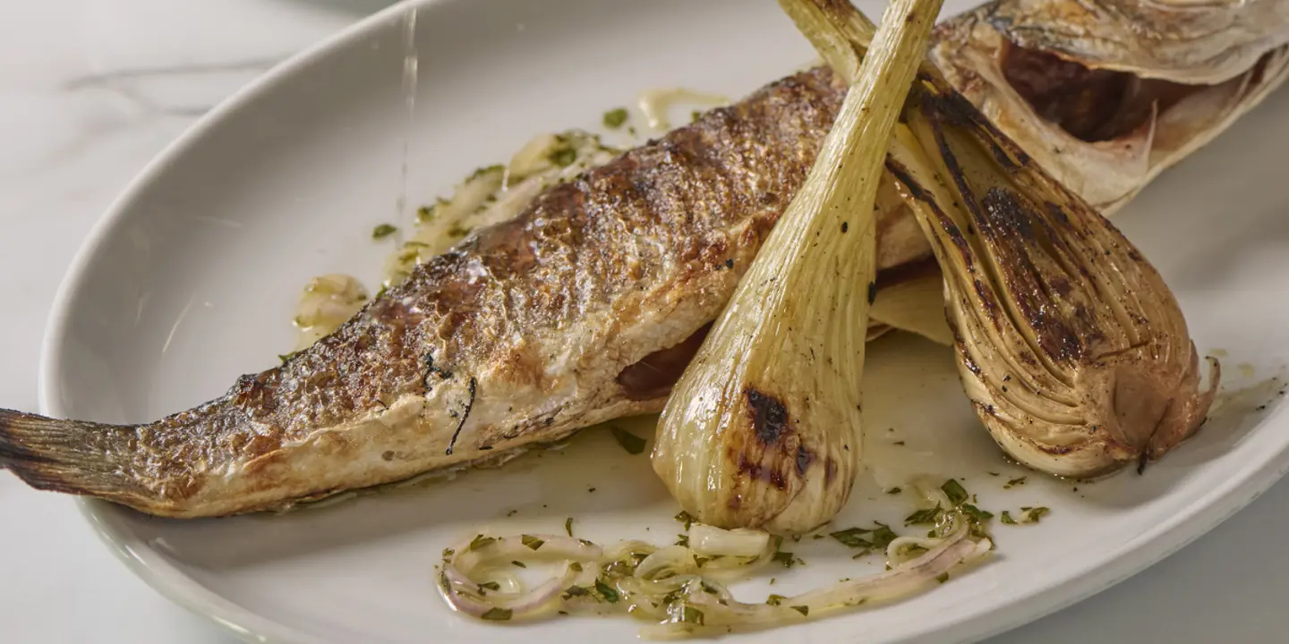  Chargrilled Sea Bass 