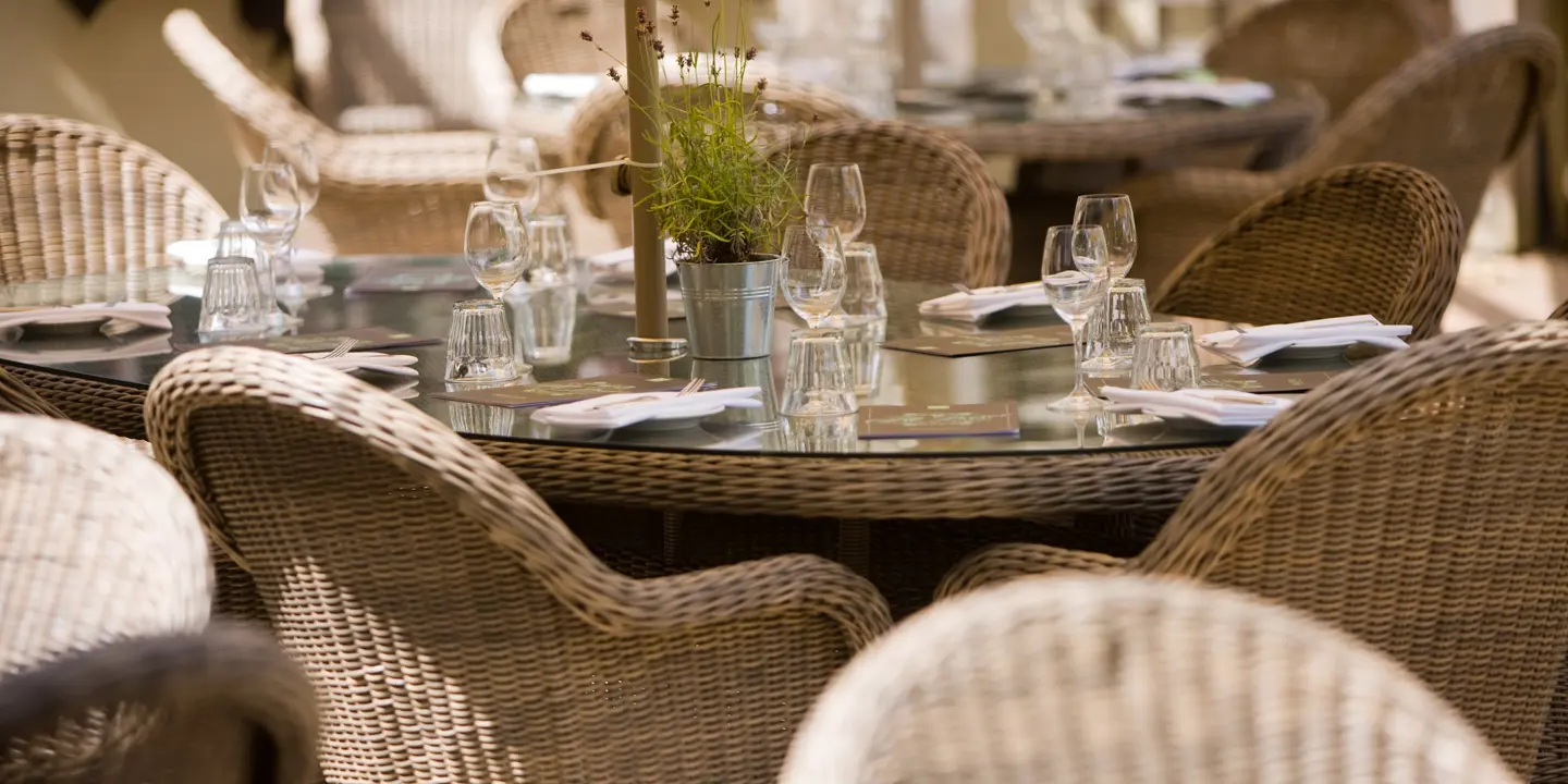 A table displaying an assortment of glasses.