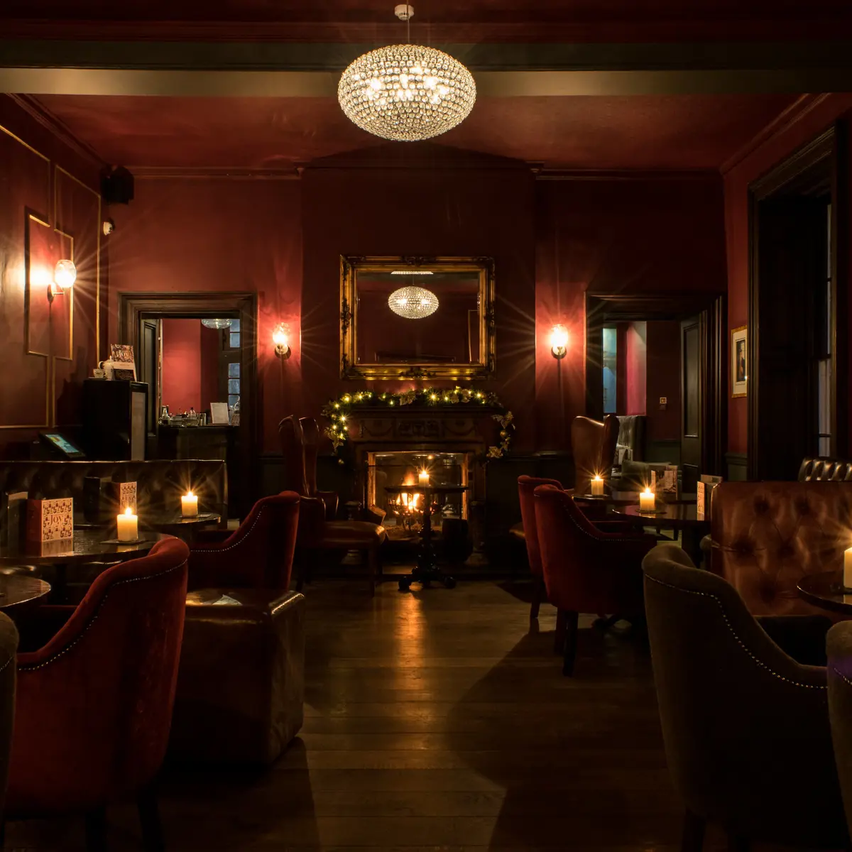 festive decoration in Burgundy Bar