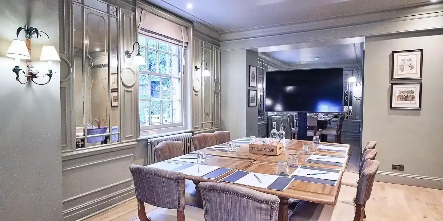 Dining room featuring a table and chairs.