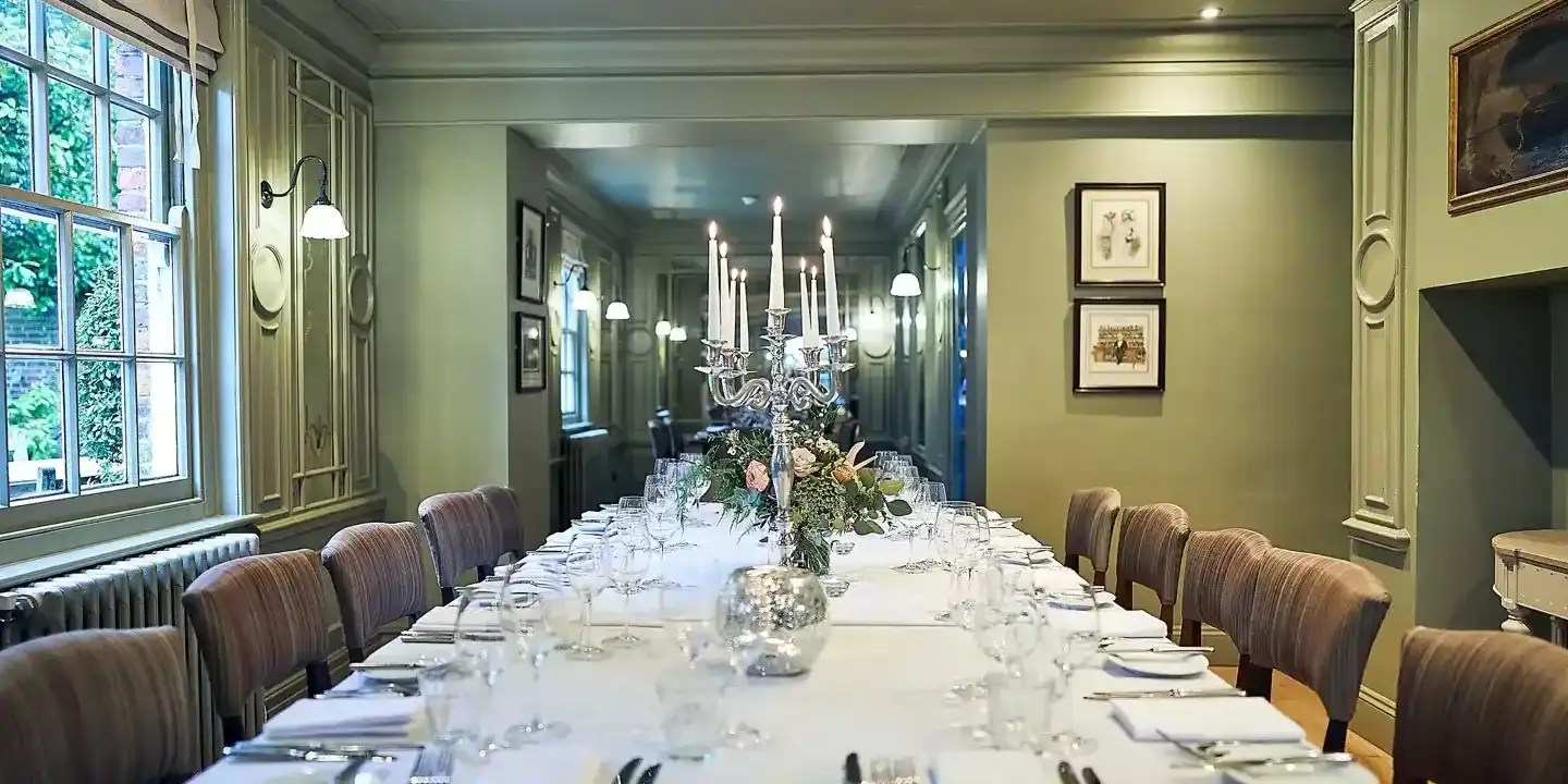 HDV Winchester Weddings with long table and candle holder