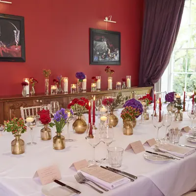 A beautifully arranged formal dinner table